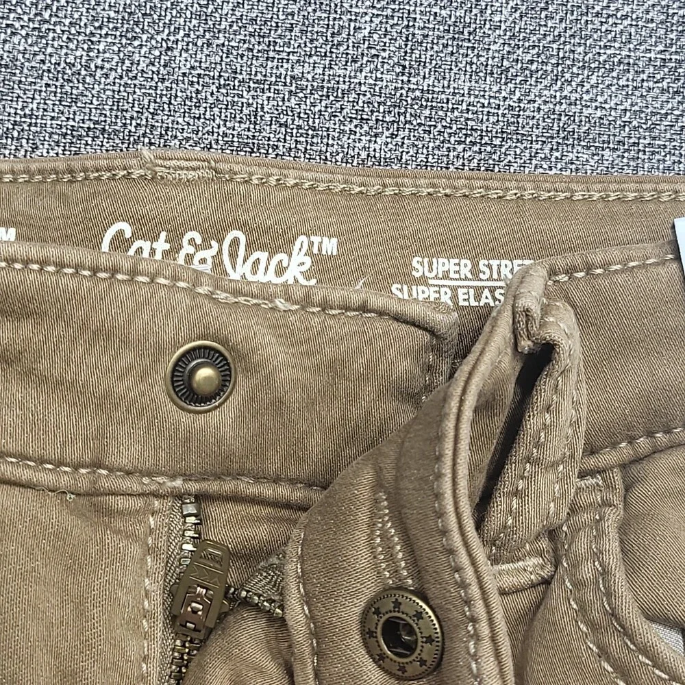 Boys' Super Stretch Slim Fit Jeans - Cat & Jack Khaki Size 10